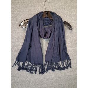 Pashmina Scarf Adult Blue Silk Tasseled Long Classic Preppy Academia